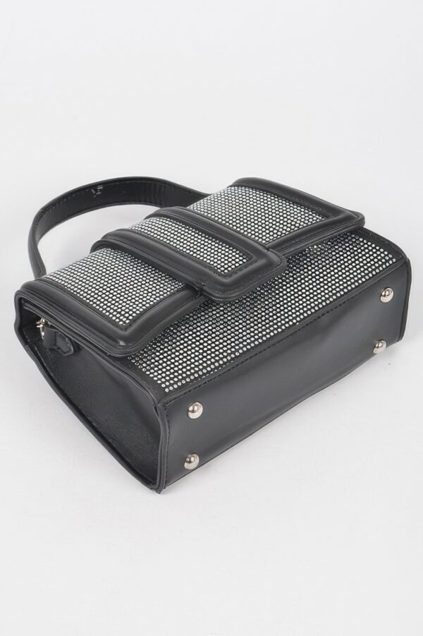 Top Handle Clutch with Hot Fix Embellishment