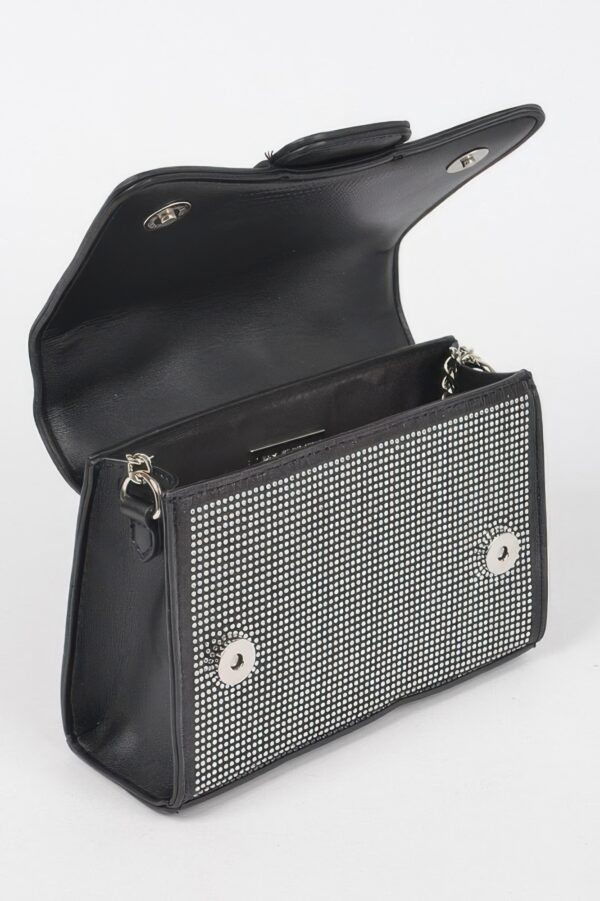 Top Handle Clutch with Hot Fix Embellishment