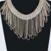 Rhinestone Fringe Necklace – Cascading Sparkle