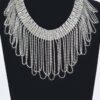 Rhinestone Fringe Necklace – Cascading Sparkle