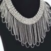 Rhinestone Fringe Necklace – Cascading Sparkle