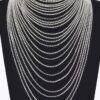 Multi-Layered Rhinestone Necklace – Layered Sparkle