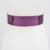 Wide PU Belt with Reflective Mirror Accent