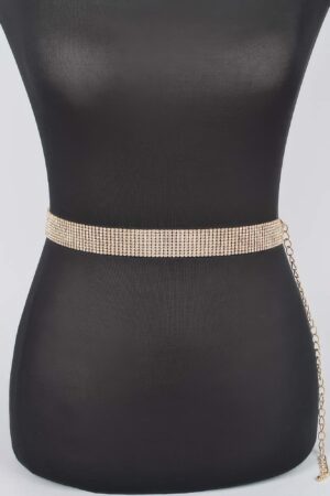 Rhinestone Belt – Slim Sparkle Waist Accent