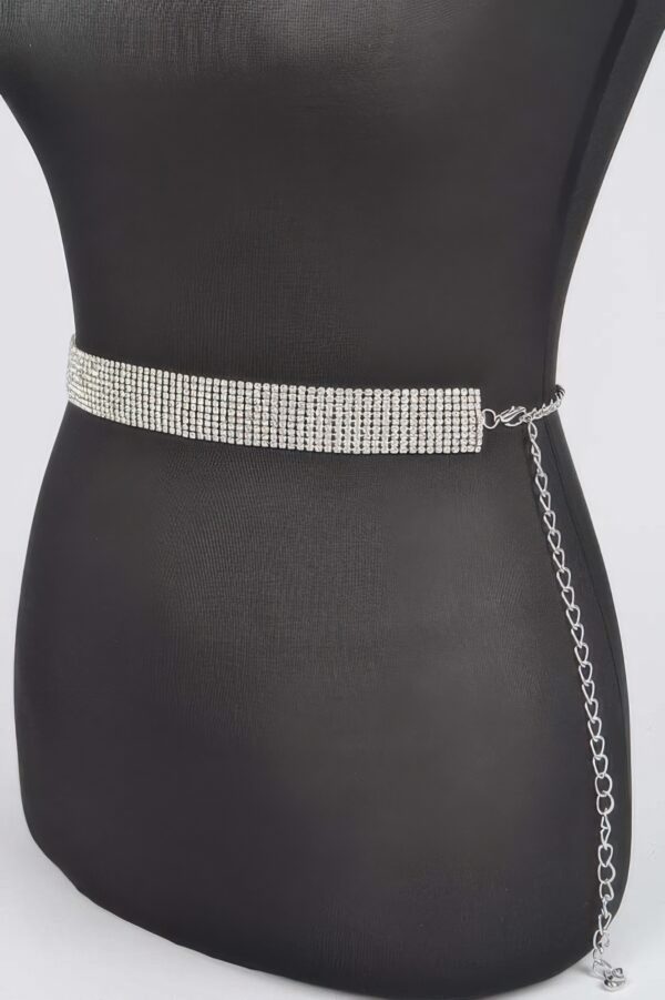 Rhinestone Belt – Slim Sparkle Waist Accent
