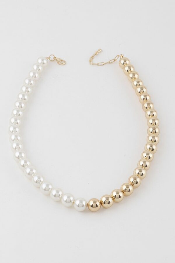 Two-Toned Beaded Necklace – 14 Inch Short Chain