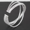 Triple-Strand Crystal Laced Cuff Bracelet