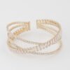 Triple-Strand Crystal Laced Cuff Bracelet