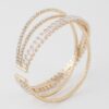 Triple-Strand Crystal Laced Cuff Bracelet