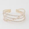 Laced Multi-Crystal Cuff Bracelet – Radiant Sparkle
