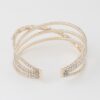 Laced Multi-Crystal Cuff Bracelet – Radiant Sparkle