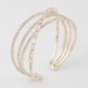 Laced Multi-Crystal Cuff Bracelet – Radiant Sparkle