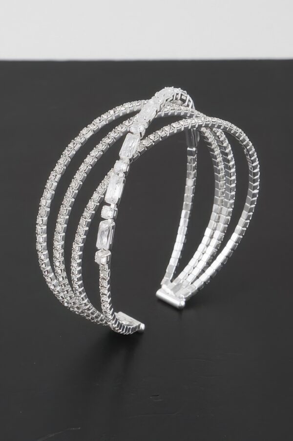 Laced Multi-Crystal Cuff Bracelet – Radiant Sparkle