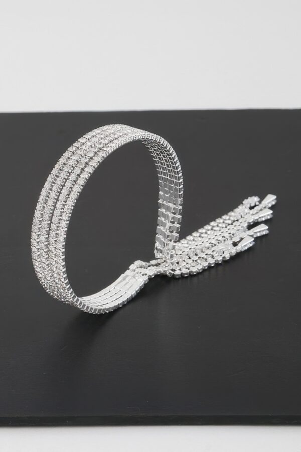 Multi-Drop Rhinestone Cuff Bracelet