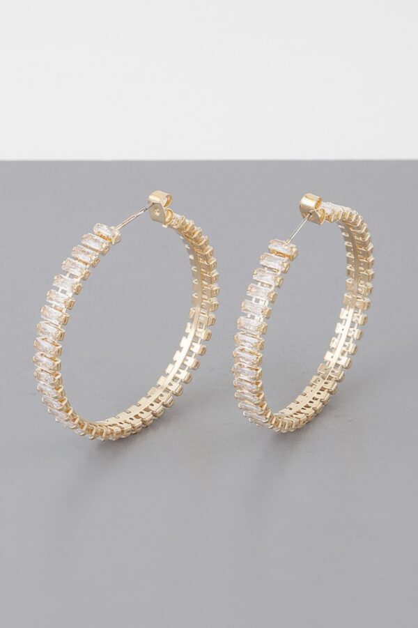Multi Crystal Hoop Earrings – Polished Sparkle Hoops