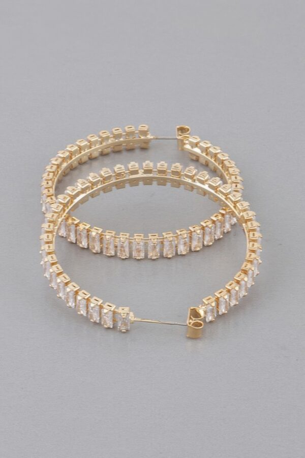 Multi Crystal Hoop Earrings – Polished Sparkle Hoops