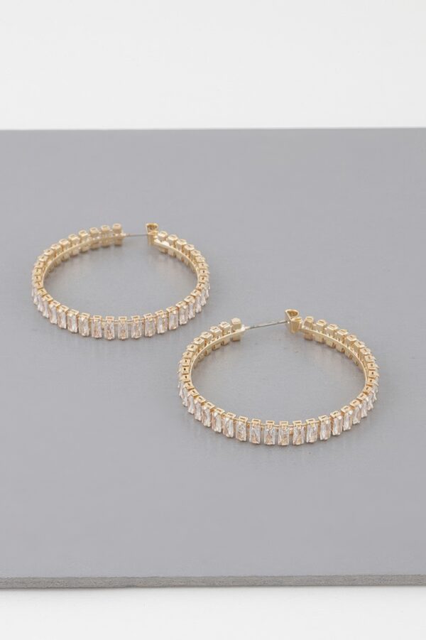Multi Crystal Hoop Earrings – Polished Sparkle Hoops