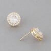 Embedded Round Stud Earrings – Polished 0.5in