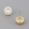 Embedded Round Stud Earrings – Polished 0.5in