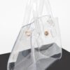 Clear PVC Crossbody Bag with Mixed Metal Accents