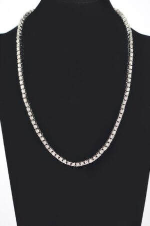 Rhinestone Layered Chain Necklace – 60cm