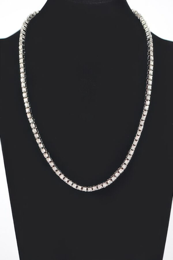 Rhinestone Layered Chain Necklace – 60cm