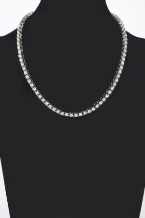 Rhinestone Layered Chain Necklace 45cm – Polished Shine