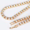 Rhinestone Layered Chain Necklace 45cm – Polished Shine