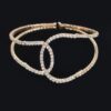 Rhinestone Open Cuff Bracelet – Structured Sparkle
