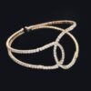 Rhinestone Open Cuff Bracelet – Structured Sparkle