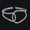 Rhinestone Open Cuff Bracelet – Structured Sparkle