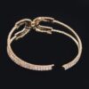 Wrap-Style Rhinestone Bangle – Layered Sparkle