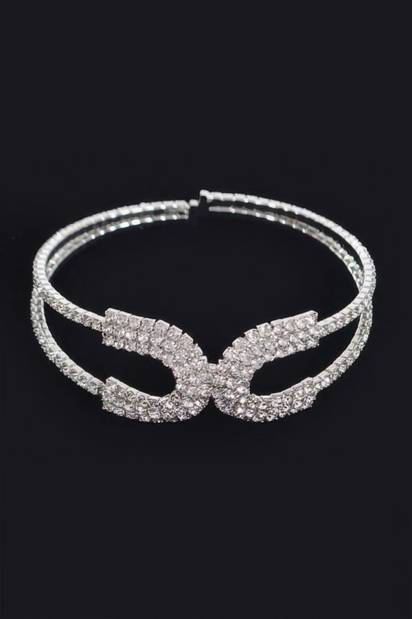 Wrap-Style Rhinestone Bangle – Layered Sparkle