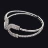 Wrap-Style Rhinestone Bangle – Layered Sparkle