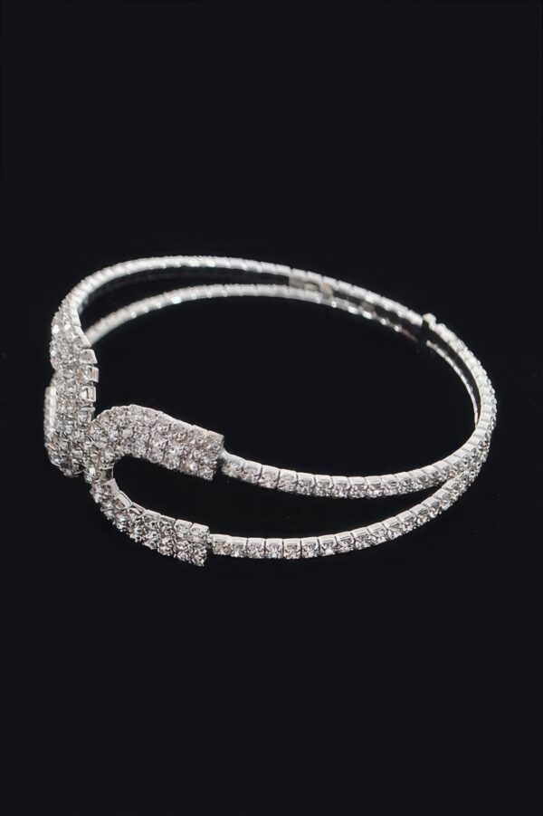 Wrap-Style Rhinestone Bangle – Layered Sparkle
