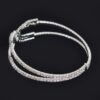 Wrap-Style Rhinestone Bangle – Layered Sparkle