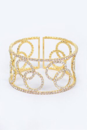 Rhinestone Wrap Bangle – Slim Layered Bracelet