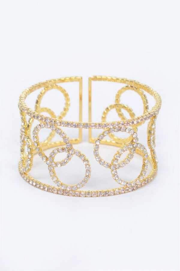 Rhinestone Wrap Bangle – Slim Layered Bracelet