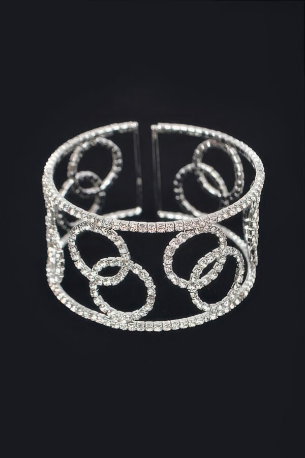 Rhinestone Wrap Bangle – Slim Layered Bracelet