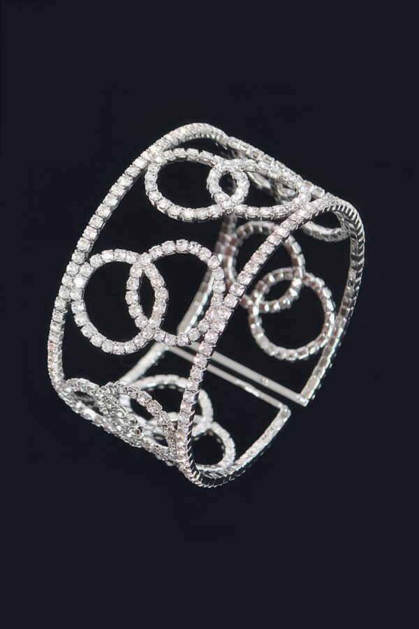 Rhinestone Wrap Bangle – Slim Layered Bracelet
