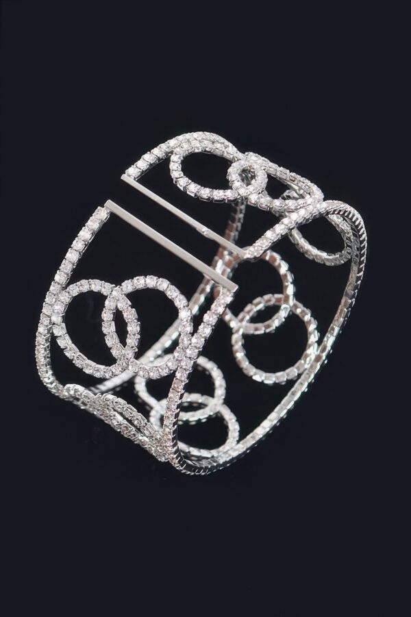 Rhinestone Wrap Bangle – Slim Layered Bracelet
