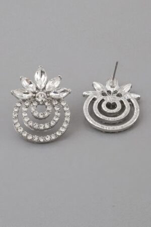 Triple Rhinestone Drop Earrings – Cascading Sparkle