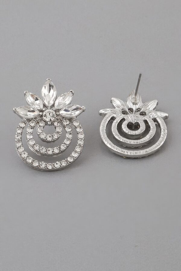 Triple Rhinestone Drop Earrings – Cascading Sparkle