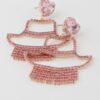 Rhinestone Heart Drop Earrings – Girl Silhouette