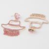 Rhinestone Heart Drop Earrings – Girl Silhouette