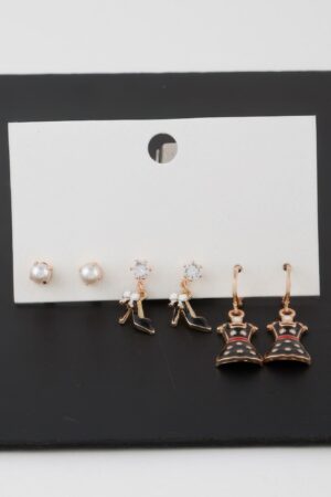 Multi-Style Earring Set – Mixed Shapes, Lightweight