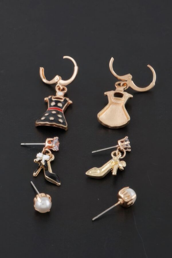 Multi-Style Earring Set – Mixed Shapes, Lightweight