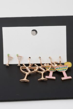 Cocktail Earrings Set – Assorted Statement Styles