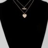 Mom Heart Pendant Necklace – 14-inch Delicate Chain