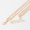 Leaf-Accent Choker Necklace – 14-inch Polished Chain